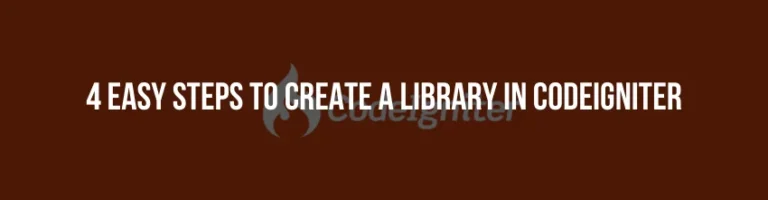 Library in codeigniter