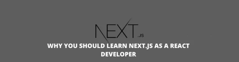 Next.js as a react