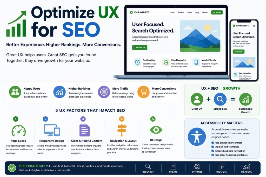 Optimize UX for SEO: Navigation, Clarity & Accessibility 2 Optimize UX for SEO