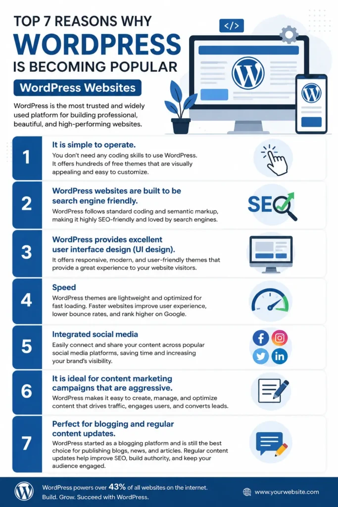 Top 6 reasons why WordPress is becoming popular 2 Wordpress websites